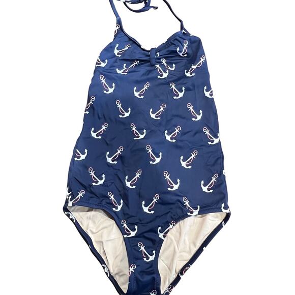 Crewcuts Girl's Anchor One Piece swimsuit Size 14 - Picture 1 of 4